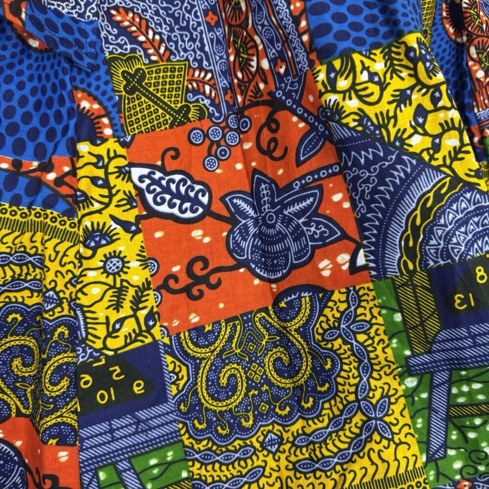 SB Womens Midi Skirt One Size Boho Hippie Retro Colorful Patchwork Paisley Gypsy - Picture 5 of 8